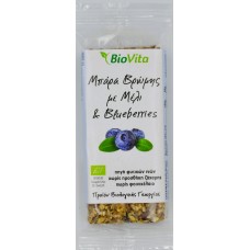 Μπάρα βρώμης με μέλι & blueberries 60 γρ. ΒΙΟ